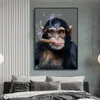 Monkey Gorilla Plakat Plakat Wall Art Pictures For Living Room Animal Prints Nowoczesne Płótno Malarstwo Dekoracja domu