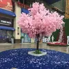 Ghirlande di fiori decorativi Simulazione di atterraggio di un albero di ciliegio artificiale Ornamenti di fiori Grande decorazione di nozze El pesca Home206c