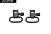 Quanmiao Black Gun Sling Swivel 1 "Hårdvara Rifle / Shot Gun Swivel Gun Sling Quick Release Jakt Swivels 1 tum