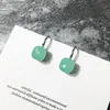 2021 Luxury jewelry birthstone earrings charm women silver simple earring diamond drop handmade copper electroplating hypoallergenic womens stud ear pendants