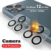 Tam Kapak 3D 9 H Kamera Lens Temperli Cam Ekran Koruyucu iphone 12 Mini 11 Pro Max Geri Paketi Olmadan