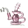 Dab Rig Cyclone Percolator Hookahs tjocka glasvatten Bongs rökrör Funktionsvattenrör Bägare Glasögon Bong 13,7 cm lång