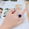 Woman Rings For Women Womens Natural Gemstone Female wedding ring Fashion Vintage Jewelry Bulk 2021 Trend Wholesale sets