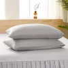 US stock Pillow Case 2Pcs Magic Strecth Pillowcase Bedding Pillow Cover Standard Size Light Grey408o