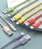 Vloeibare siliconen kleur 5a super snelle lading kabels Micro USB Type C Data-kabel voor Samsung S20 S10 S8 S7 Opmerking 20 LG Huawei Xiaomi Android Mobiele telefoon oplaaddraad