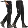 Mountainskin Winter Men Women Fleece Hiking Pants Windproof Outdoor Sports Camping Water Repellent Thick Trousers VA8881