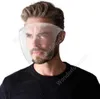 Plastic Safety Faceshield met Bril Frame Transparant Volledige Cover Bescherming Masker Anti-Mist Face Shield Clear Designer Masks DAW295