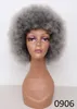 Perruque Afro courte perruques de cheveux moelleux pour les femmes noires cheveux synthétiques bouclés crépus pour la danse de fête Cosplay avec une frange