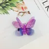 Vackra Rhinestones Double Layers Tulle Butterfly Hair Clip för Kvinnor Flickor Hårpin Gauzze Butterfly Hår Tillbehör Ornament 44 Y2