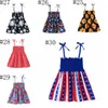 Bebê meninas suspender vestido floral impresso princesa saia criança vestido de festa de verão férias praia crianças roupas 30 cores opcionais bt6611