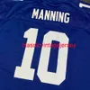 Stitched Men Women Youth Eli Manning Team Color Jersey Embroidery Custom XS-5XL 6XL