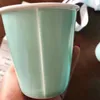 1SET2PCS Blue Bone Ceramic Water Cup