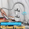 Kitchen Faucets Silver Single Handle Pull Out Kitchen Sink Tap Single Hole Handle Swivel 360° Rotatable Flexible Water Mixer Armatur YL0261