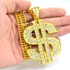 Мода алмазного доллара кулон ожерелье творческое металлическое ожерелье партии украшения хип-хоп ремесел украшенные аксессуары