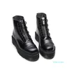 Nouvelles bottes de plate-forme à glissière avant de designer 8 trous 5cm femmes chaussures d'hiver bottines taille 35-413357