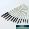 12 Artist Painting Brushes Brush Oil Acrylic Flat Tip Paint Kit Professional Nylon Hair Painting Set Supplies