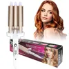 Curling Iron 3 Barrel Curling Iron 1 Inch Håravävar Justerbar temperatur Curling Wand Tongs Crimping Bubble Styling Tool5760203