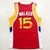 Maglia da basket personalizzata Kemba Walker # 15 All American McDonald's Stitched Red Taglia S-4XL Qualsiasi nome Numero maglie