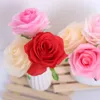 50pcs Rose Artificial Flowers Wedding Party Accessories DIY Craft Home Decor Handmade Flower Head Wreath Supplies w-00691