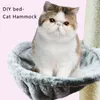 Soft Cat Hammock Installatie op boom Slapen Kennel Opknoping Dikke Pluche 4 Kleuren Big Bed Pet Dia 30cm / 35cm Capaciteit 211111