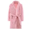 Autumn Winter Kids Sleepwear Robe Flannel Warm Bathrobe For Girls 4-18 Years Teenagers Children Pajamas Boys 211130