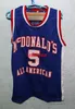 # 5 retro Baron Davis McDonald's All American Basketball Jersey Mens Stitched Custom Any Number Name Jerseys