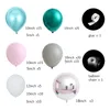 125pcs krom mörkgröna ballonger garland båge kit rosa bröllop dekoration baby shower födelsedagsfest dekor metallisk