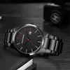 Quartz Creative Vogue RedBlack Rvs Band Business Mannen Topmerk Luxe Horloges de Luxo Waterdichte Drop 210527