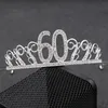 Andra festliga partietillbehör 18th Birthday Princess Crown Headband Crystal Wedding Hairband Hair Headwear Decor