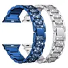 Bracciale rigido per gioielli Cinturino Apple Watch SE 6 Band 44mm 40mm Bling Custodia proteggi schermo in vetro temperato per iwatch