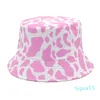 Seau à imprimé de vache Hat Fisherman Chapeaux Banana Ananas Imprimer Basin Cap Femmes Femmes Voyages En plein air Casual Casual Caps Garçons Filles Accessoires 21