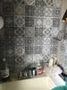 Art3D 30x30cm descascam e vara backsplash adesivos de parede auto-adesivo à prova de água Talavera cinza Tiles mexicanos para cozinha Bathroom Quarto, papéis de parede (10 folhas)