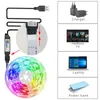 Tiras LED Strip Light RGB WiFi USB Infravermelho Bluetooth Controle Flexível Flexible Room TV TV