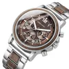 Luxusmarke Herren Holz Quarz Armbanduhr Herren Sport wasserdichte Uhr Mann Chronograph Holzuhren2555