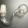 10mm Erkek ortak Yağ Yakıcı Cam Boru Şeffaf cam kaseler Nargile Nargile Bongs Adaptör Tütün Kasesi Kalın Borular Şeffaf Pyrex Sigara İçenler için Sigara Tüpleri Toptan