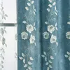 Rideau de chenille de luxe pour salon salle à manger chambre fenêtre occultante rideau brodé en relief 210712