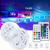 Led Party RGB Lampada da immersione IP65 Luce a batteria Luci da piscina subacquee cambianti multicolori con telecomando per matrimonio DH5046