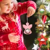 NEWChristmas Tree Hanging Pendant with Bells Angel Star Reindeer Ornaments Xmas Holiday Home Party Decoration LLD11274