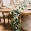 Gęsta Liść Sztuczny Eucalyptus Garland Faux Silk Leaves Vines Handmade Garland Greenery Wedding Backdrop Arch Wall Decoration DaJ325