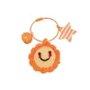 Cute Handmade Wool Knitting Cartoon Sun Star Moon Keyrings Lovers Keychain Car Keys Holder Bag Backpack Pendant Girl Kids Gifts G1019