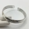 2021 National Style S999 Women's Silver Retro Opening Elegant Temperament Bracelet Jewelry Gift for Girlfriend 58mm