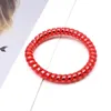 Cavo telefonico di alta qualità Cavo di gomma Cravatta per capelli Ragazze Fascia elastica per capelli Anello Corda Colore caramella Bracciale Elastico Scrunchy Colore misto9382093