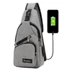 Outdoor Bags USB Design Sling Bag Large Capacity Sports Men Women Couple Chest Selling Crossbody Travel Hiking3442968