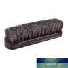 1Pc Horsehair Shoe Brush Polish Wood Handle Natural Leather Soft Polishing Tool