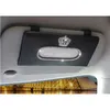 Mode Crown Crystal Box Sun Visor Läder Auto Tissue Bag SUNORVISOR Hängande hållare fodral servett för bil tillbehör