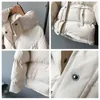 Mode Solid Kvinnors Vinter Down Jacket Stand Collar Kort Single-Breasted Coat Preppy Style Parka Ladies Chic Outwear Kvinna 211008