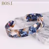 Za Leopard Print Resin Bracelets Colorful Bangle for Women Bohemian Resin Cuff Bracelet Fashion Acrylic Wedding Elegant Jewelry Q0719