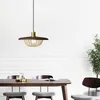 Moderno legno E27 luci pendenti semplici forma di gabbia a forma di lampada a sospensione ristorante home decor luci illuminazione cucina
