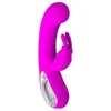 NXY Sex Vibrators Masturbators USB 12 Speed ​​G Spot Rabbit Vibrator Dames Games voor Vrouwen Double O Clitoris Producten Volwassen Erotic Toys 1218