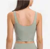 Canotta da donna con schienale a forma di U Canotta da yoga con imbottitura per il seno Reggiseno sportivo adatto alla pelle T-shirt intima da palestra per fitness da corsa